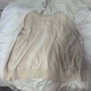Aerie Cream Women's Sweatshirt- satin bow in back